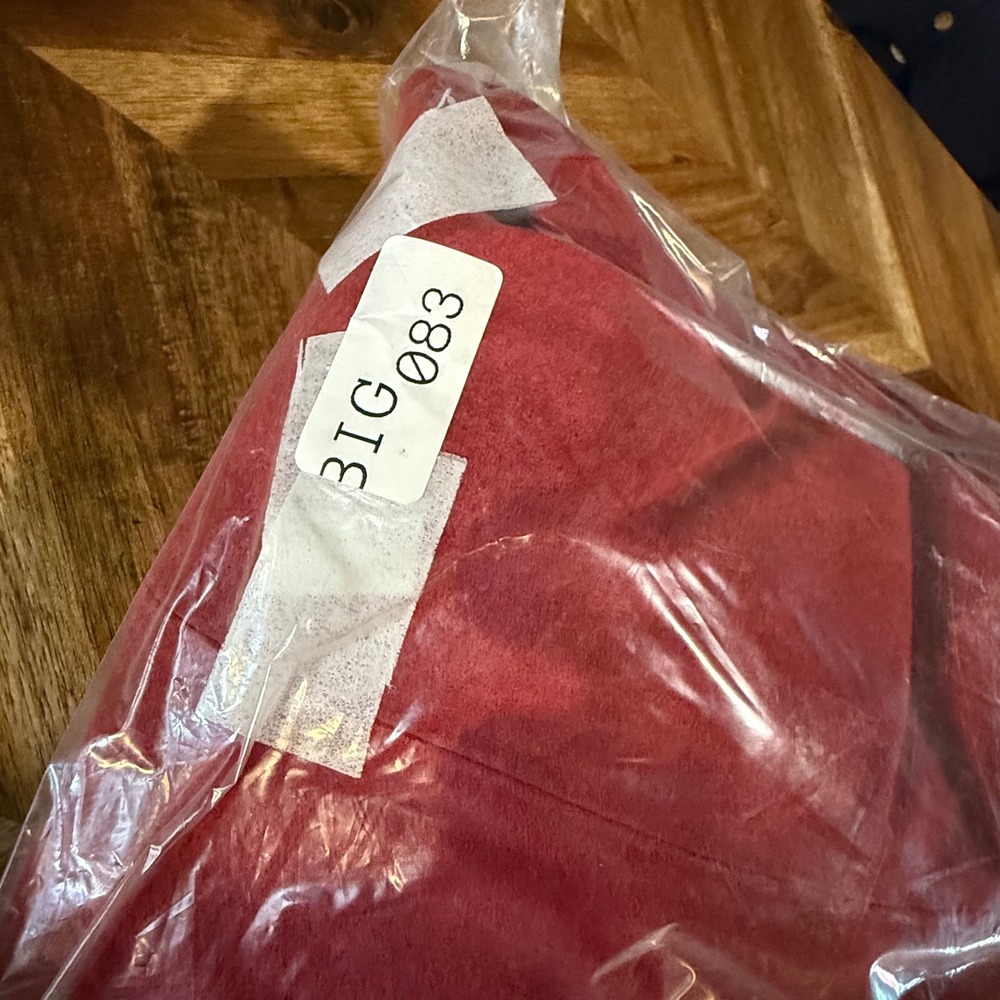 Newport News Red Suede Leather Blazer Jacket Women Size 10 - Picture 7 of 7